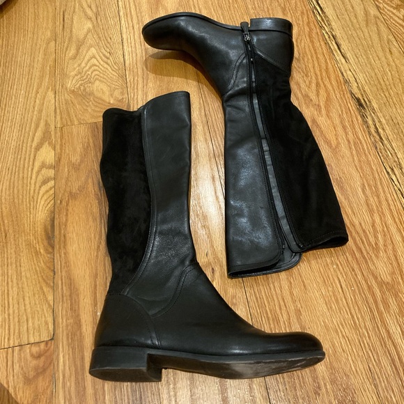 Franco Sarto Shoes - Franco Sarto Black Genuine Leather Riding Boot - New Condition